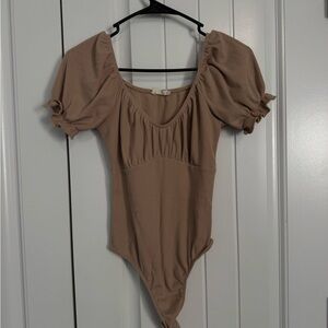Charming Women’s Tan Bodysuit